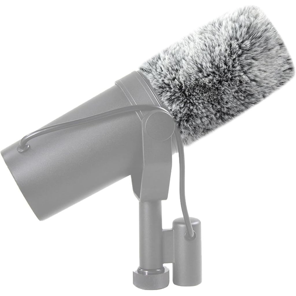 LEFXMOPHY SM7B Kính Chắn Gió Thay Thế Cho Shure SM7B SM7dB Vocal Micro Pop Filter, Màu Xám Lông Gió 