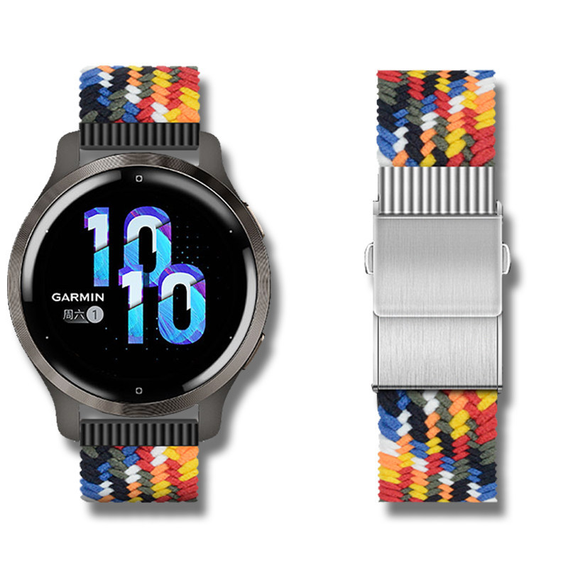 Thích hợp cho Garmin Garmin Venu2s Dây đeo đồng hồ thông minh 3s 18mm Nylon bện 255s Dây đeo cổ tay 