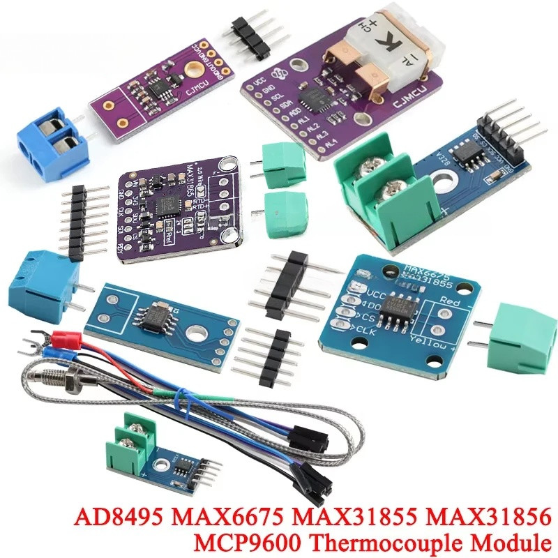 1-2 Chiếc AD8495 Khớp Nối Nhiệt Chính Xác MAX6675 MAX31855 MAX31856 MCP9600 CJMCU K-Type Cặp Nhiệt Đ