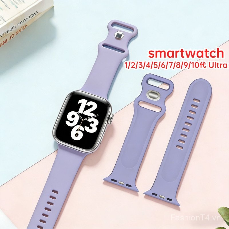Dây đeo đồng hồ silicon mềm cho i Watch 10 / S9 / S8 / S7 / S6 / Ultra / Watch 9 Vòng đeo tay thể th