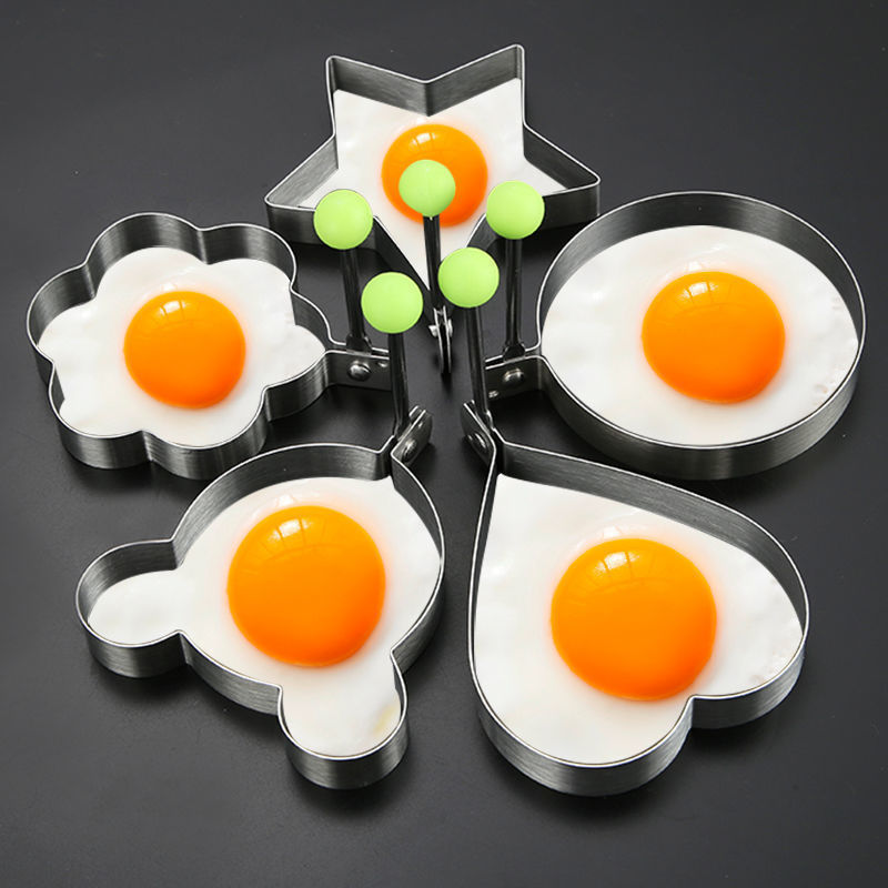 Popular~Creative stainless steel egg frying mold, heart-shaped egg frying mold, heart-shaped model e