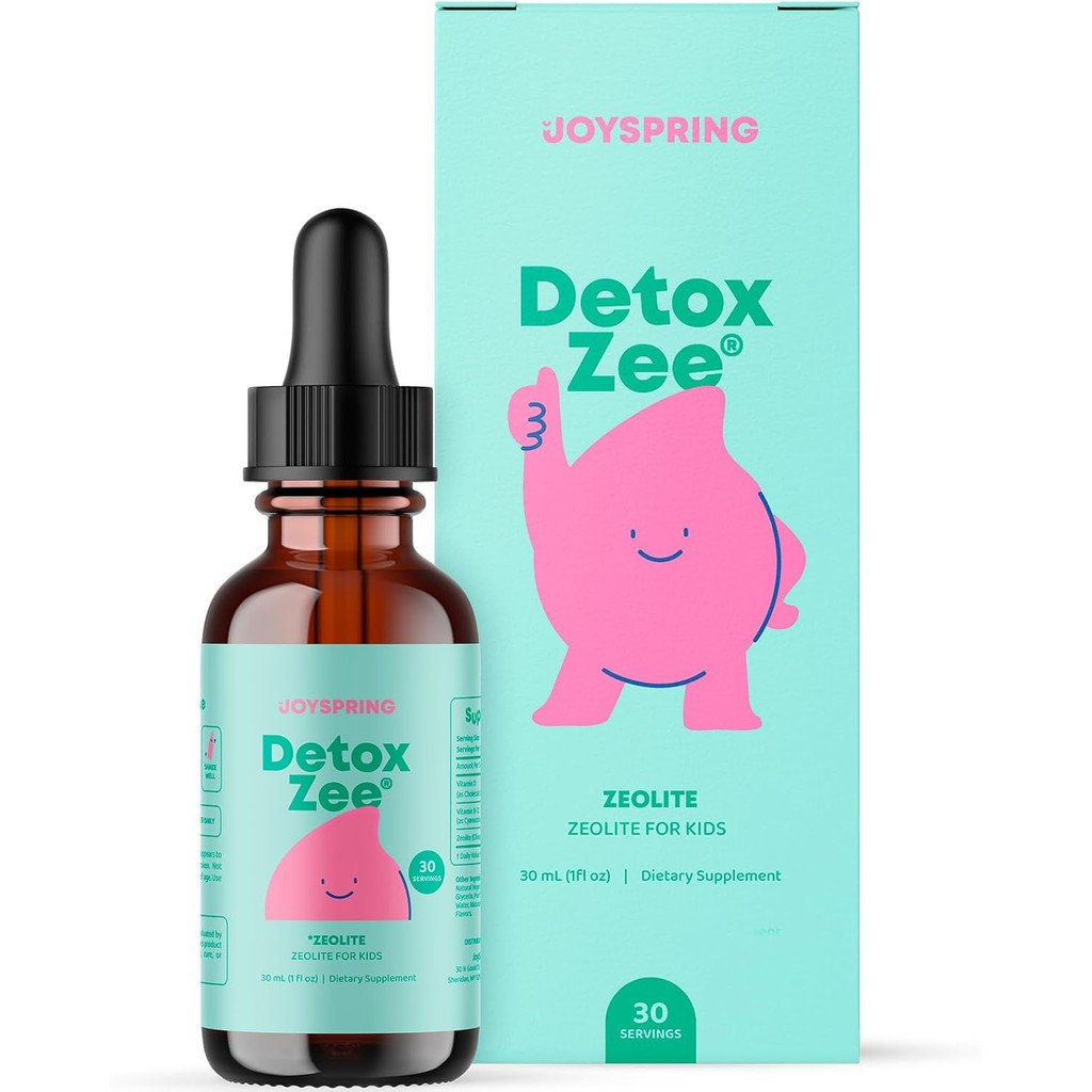 JoySpring DetoxZee Trẻ em Zeolite Drops-Contains Zeolite, Vitamin D3 và Cyanocobalt Vitamin B12-Chất