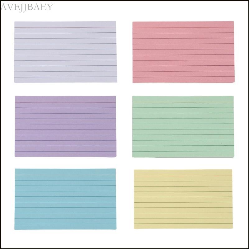 Avejjbaey 50 Tờ Giấy Ghi Chú Nhiều Màu Sắc 3x5Inch Lót Rộng Thẻ Học Thẻ Ghi Chú Bỏ Túi Thẻ Ghi Chú Đ