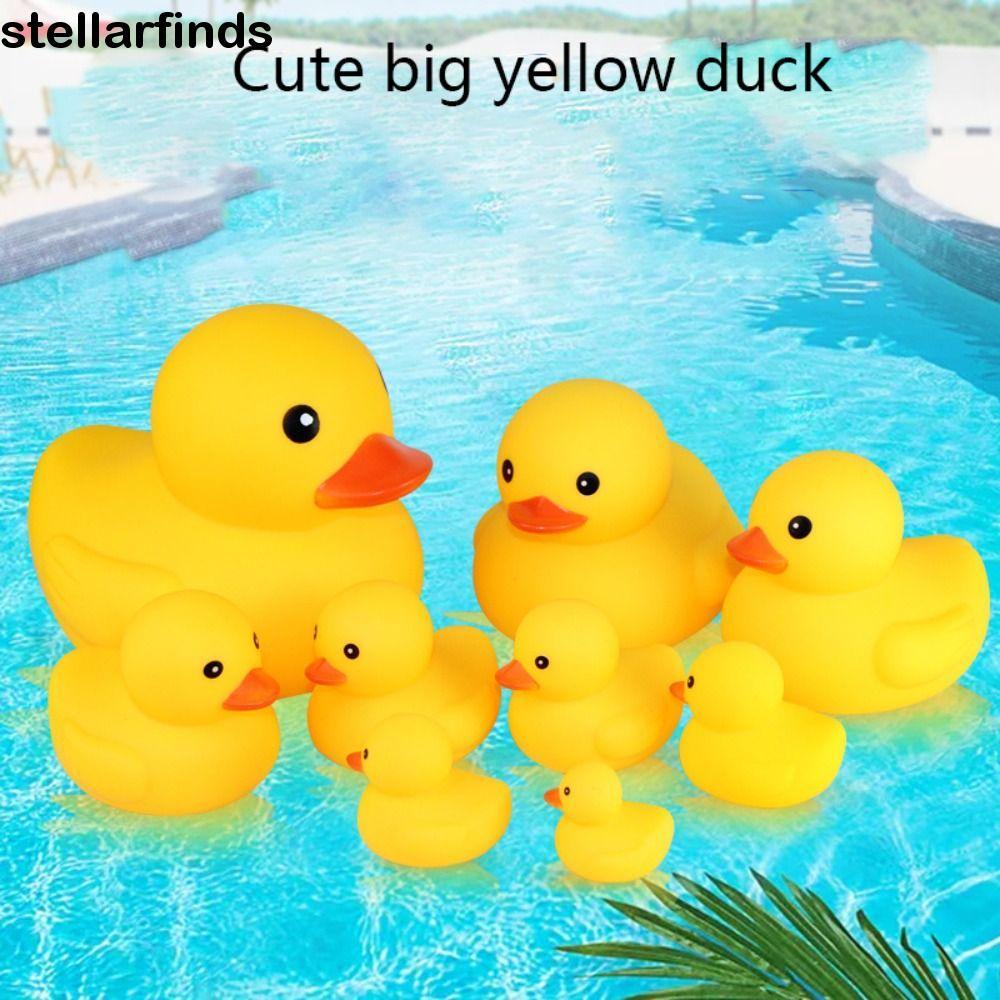 Vịt QWDLID với đồ chơi tắm âm thanh bóp, có âm thanh bóp Đồ chơi tắm cho bé Vịt vàng mềm, Đồ chơi tắ