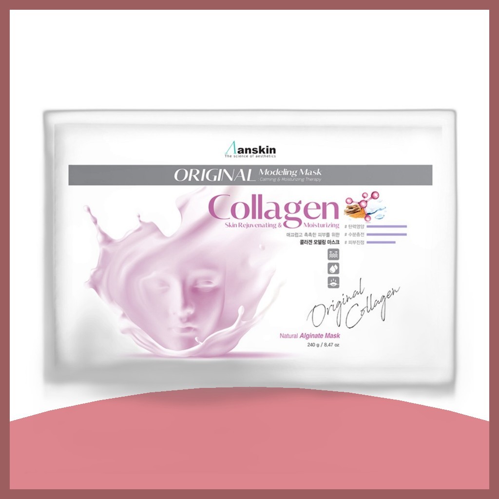[anskin] Mặt nạ mô hình Collagen chính hãng, 240g, 1 mặt nạ mô hình Hàn Quốc / Trẻ hóa da của Goodpi