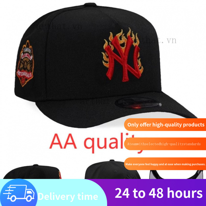 Mũ dệt kim khung chữ A New Era 9Forty Yankees 1927 Flame Black Edition - Hấp thụ mồ hôi, chống nắng 