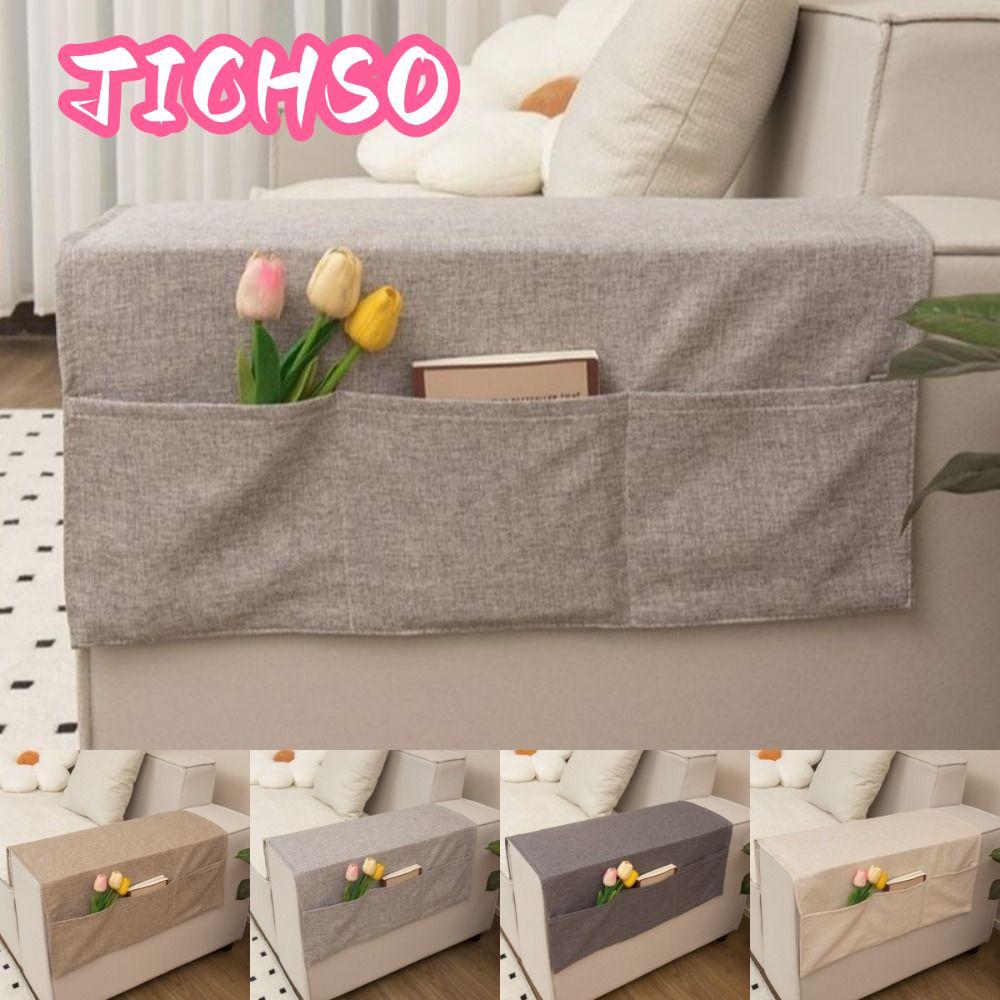 Dụng cụ sắp xếp tay vịn ghế sofa TICHSO, Túi đựng tay ghế sofa mềm chống bụi, Polyester có thể giặt 