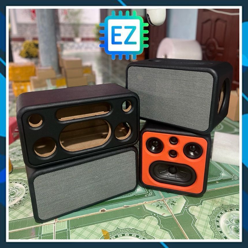 Thùng loa, box loa 2.1 bo cạnh cho combo Sub boombox 3 dùng cộng hưởng bọc da ecang hoàn thiện