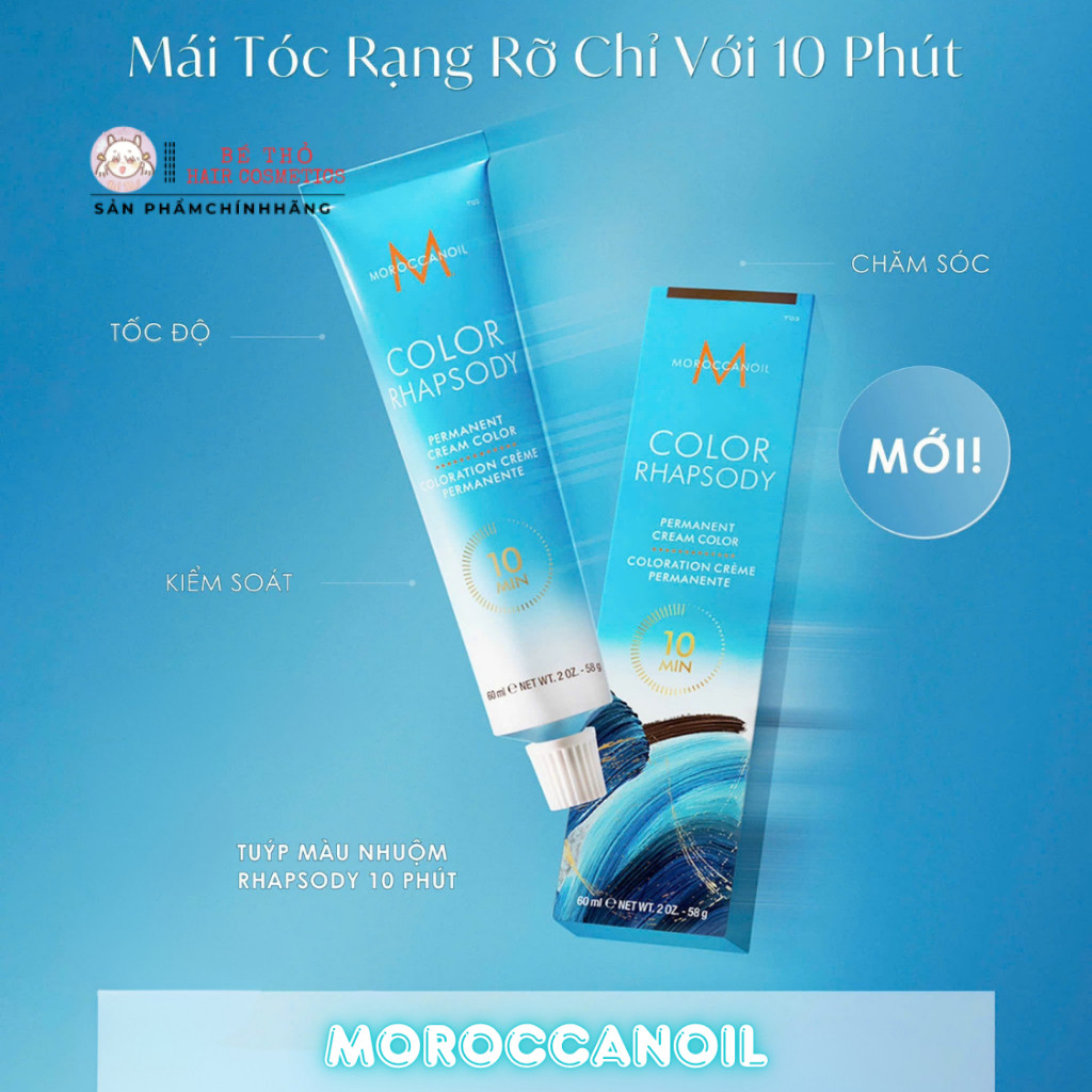 Màu Moroccanoil Rhapsody Cream Hair Colour 10 Min Giúp Nhuộm Màu - Phủ Bạc Nhanh Trong 10 Phút