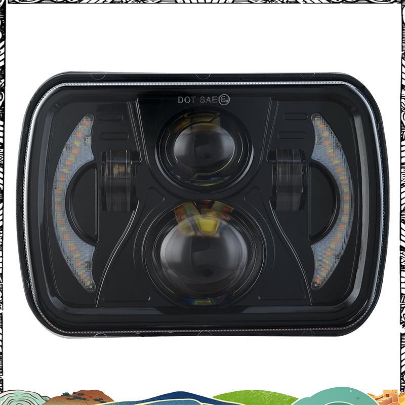 1 Chiếc H6054 7X6inch 5X7 inch Đèn Pha Máy Chiếu LED Vuông Kín Tia Cho Plym XJ YJ hsihiipaiwi