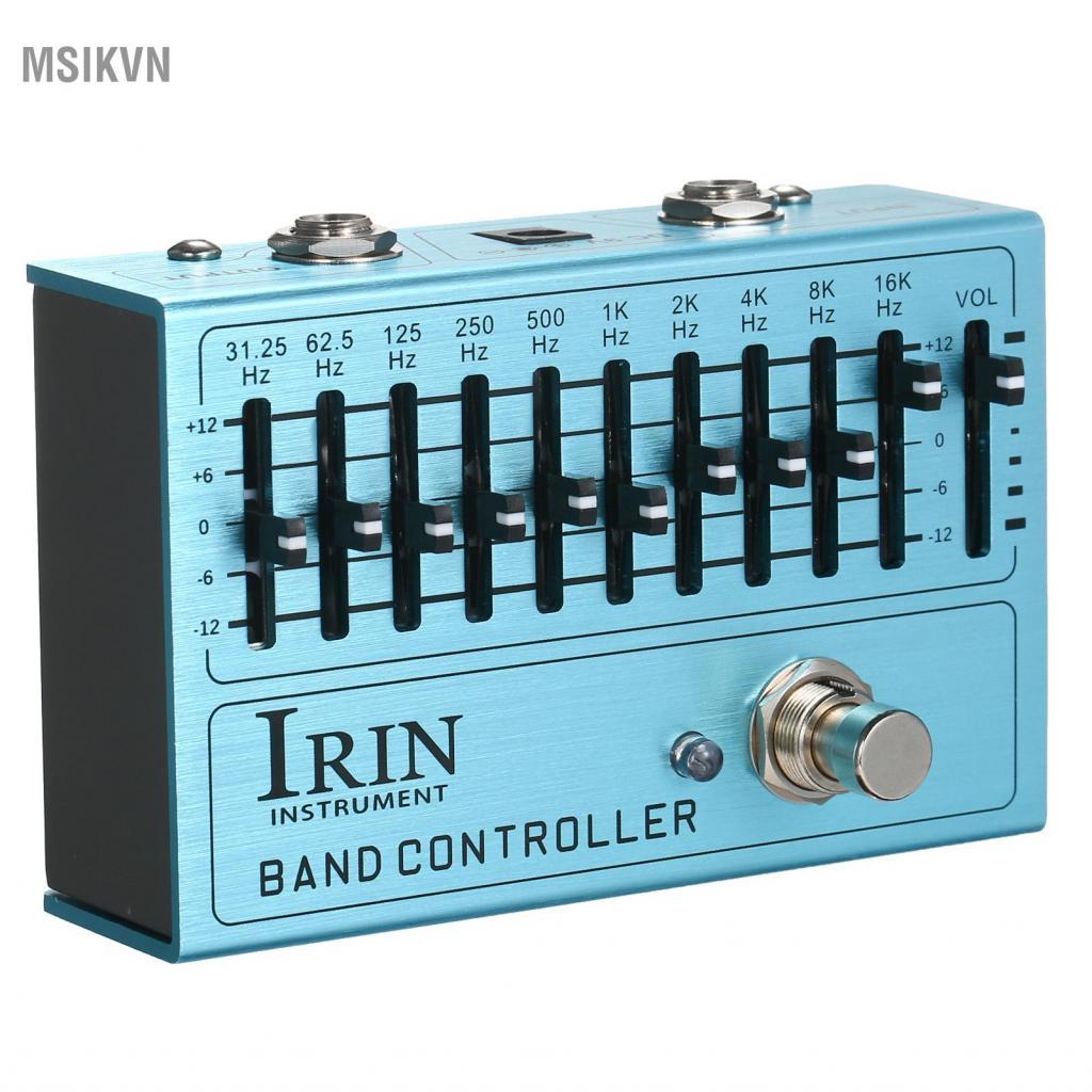 msikvn fangzi 10-Band EQ Guitar Effect Mini Equalizer với True Bypass cho thân loa bằng hợp kim nhôm