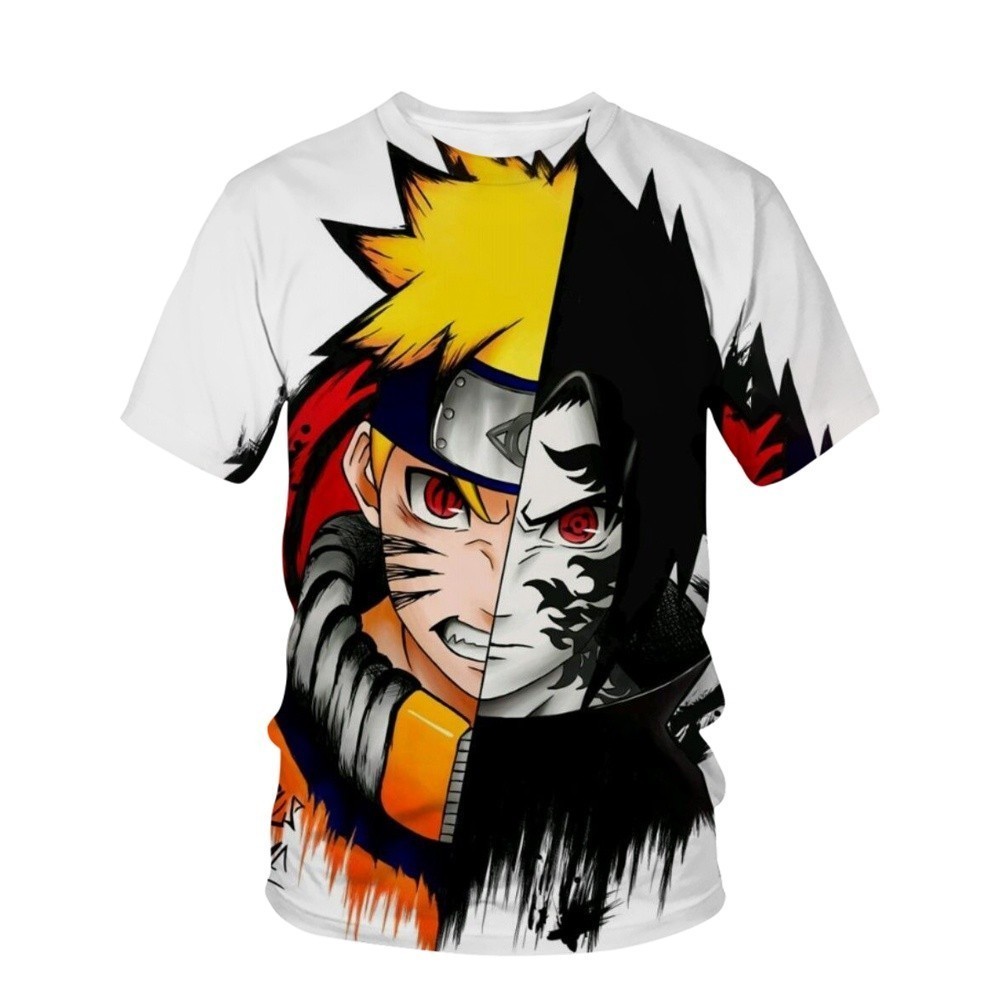 Thời Trang Mùa Hè Thường Ngày Naruto Akatsuki 3D In Áo Thun Lớn Nam Nữ Tay Ngắn Dễ Thương Unisex Bôn