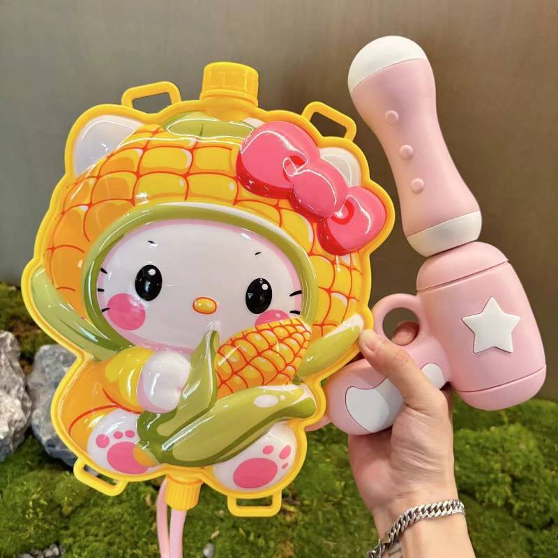 Popular Backpack Water Gun Hello Kitty Water Pistols Water Fight Artifact Boys and Girls Pull-out Wa