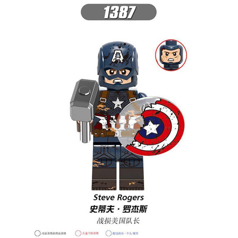 Boys' Toy Building Blocks Iron Man Captain America Building Blocks Assembling Educational Toys FBOd