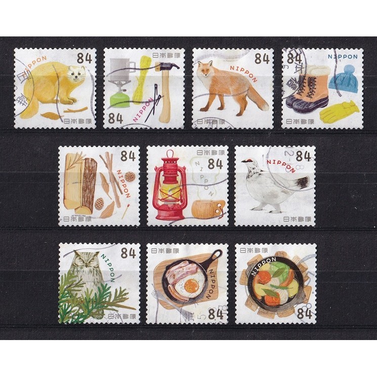 Bộ 10 Tem Bưu Chính Nhật Bản - Chào Đông | Japan - Winter Greetings 84yen G344 2023 (10) | Used/CTO
