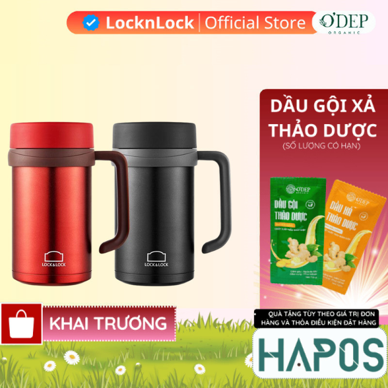 Ly giữ nhiệt LocknLock 500ml Basic Table Mug Chính hãng dung tích LHC9002  LOCKNLOCK - HAPOS HBE
