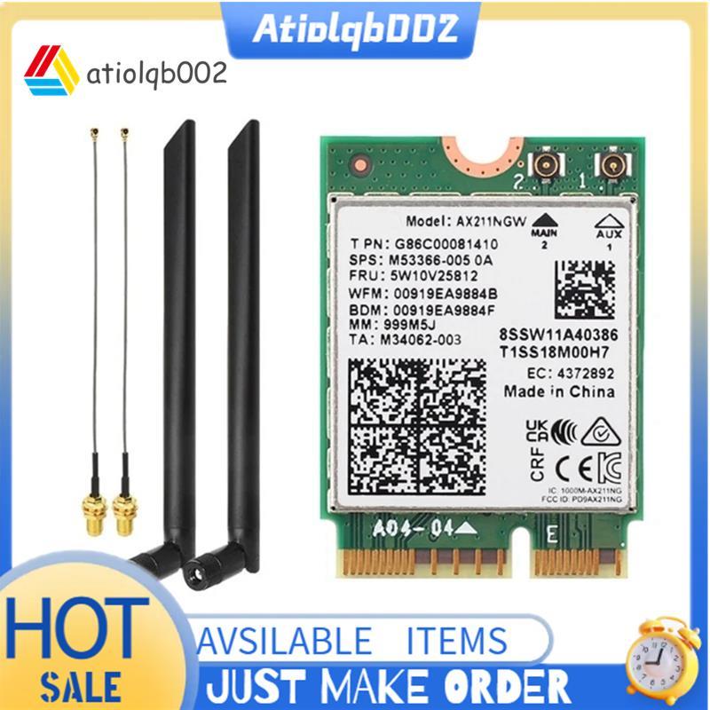 AX211NGW WiFi 6E Tri Band 2.4G / 5G / 6Ghz Thẻ Wifi Mạng Không Dây Bluetooth 5.3 AX211 M.2 CNVio Wif