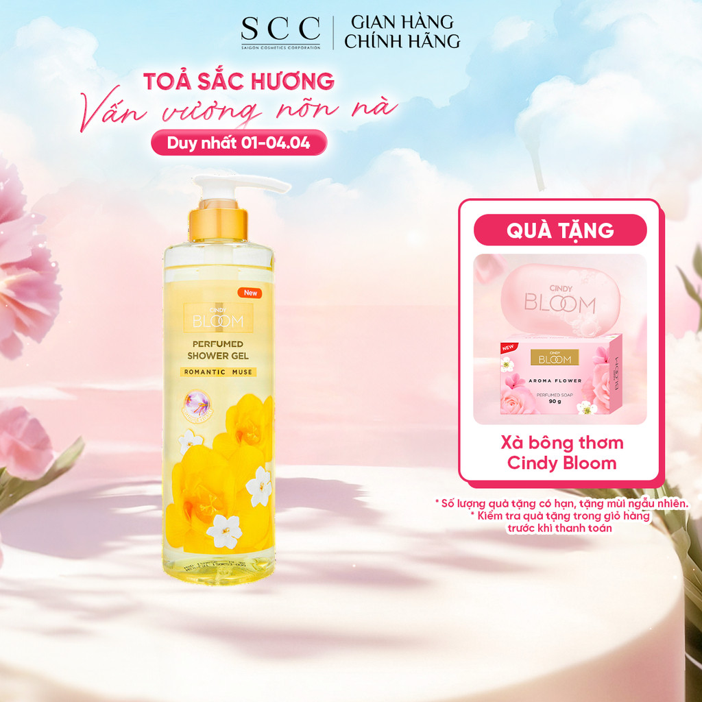 Sữa Tắm Nước Hoa CINDY BLOOM Romantic Muse Hương Quyến Rũ Lãng Mạn 640g/chai