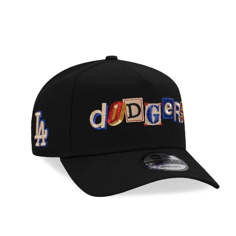 Snapback Cap Los Angeles Dodgers Màu Đen In Hologram Embroidery VJQJ