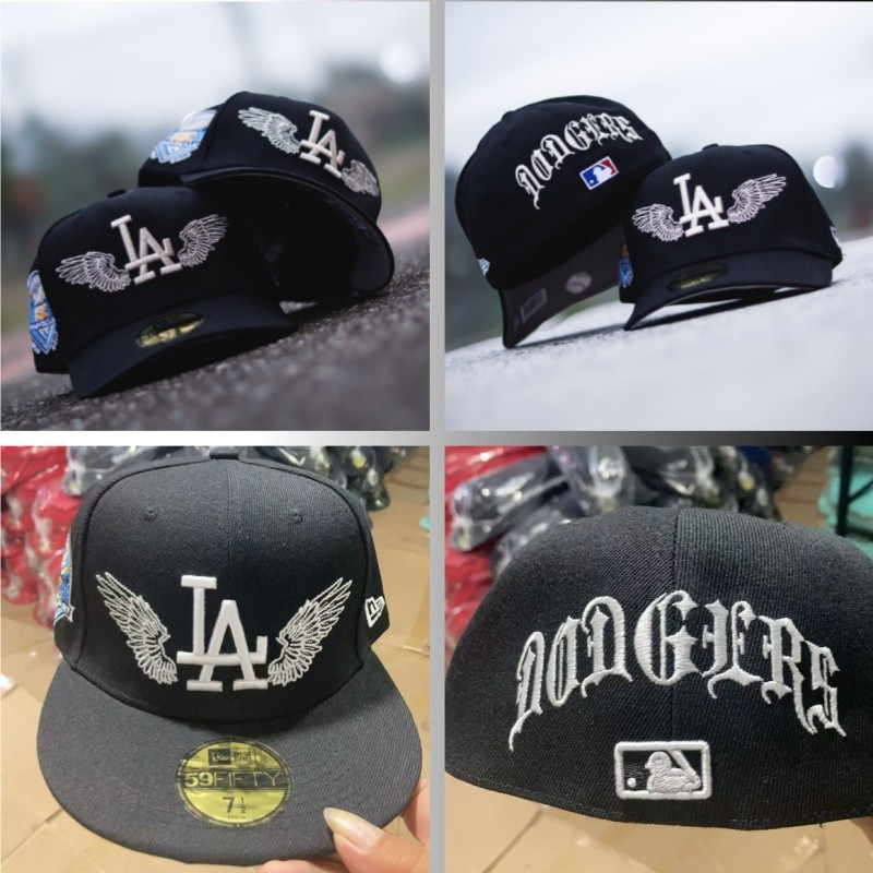 Mũ 59FIFTY Los Angeles Dodgers Snapback Thiết Kế Thời Trang, Thêu Tay Màu Đen Chống Nắng