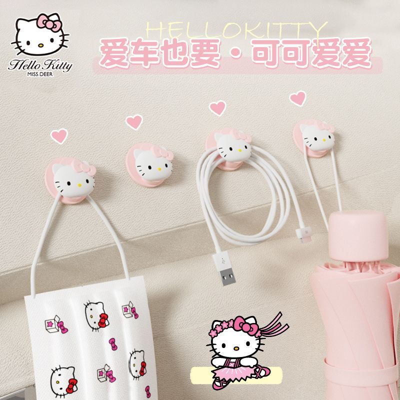 Hello kitty Hello kitty Móc Ô Tô Ghế Sau Nội Thất Hàng Trước Ghế Sau Dễ Thương Lưu Trữ Đồ Trang Trí2