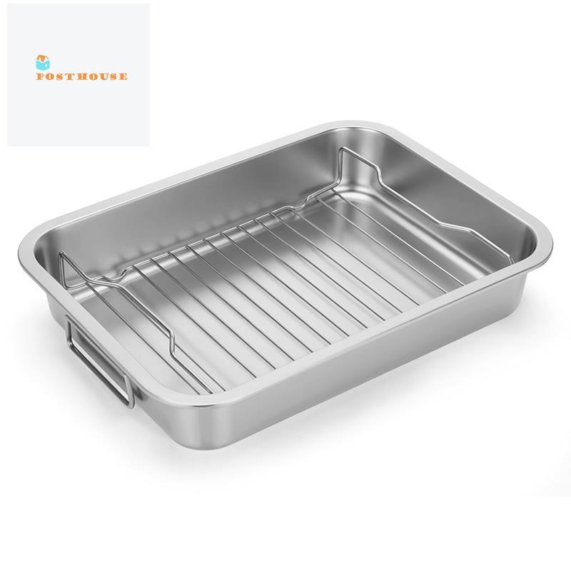 Chảo nướng bằng thép không gỉ cho gà, rau củ, Lasagna