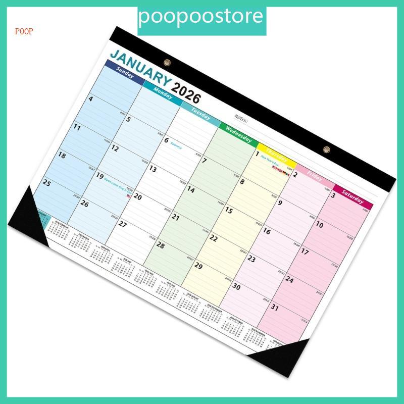 POOP 2026-2027 Lịch treo tường Lịch hàng tháng Jan 2026 đến tháng 6 2027 cho gia đình