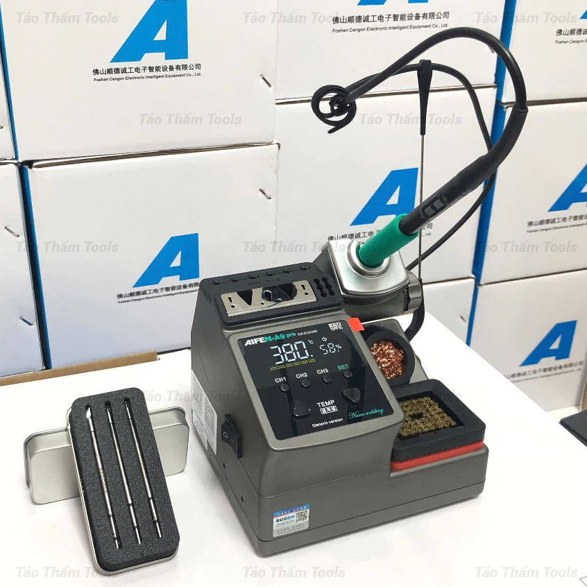 Máy hàn Aifen A9 Pro làm nóng nhanh, bền bỉ ( Tặng kèm 3 mũi hàn C210 cao cấp)| YCS Tool