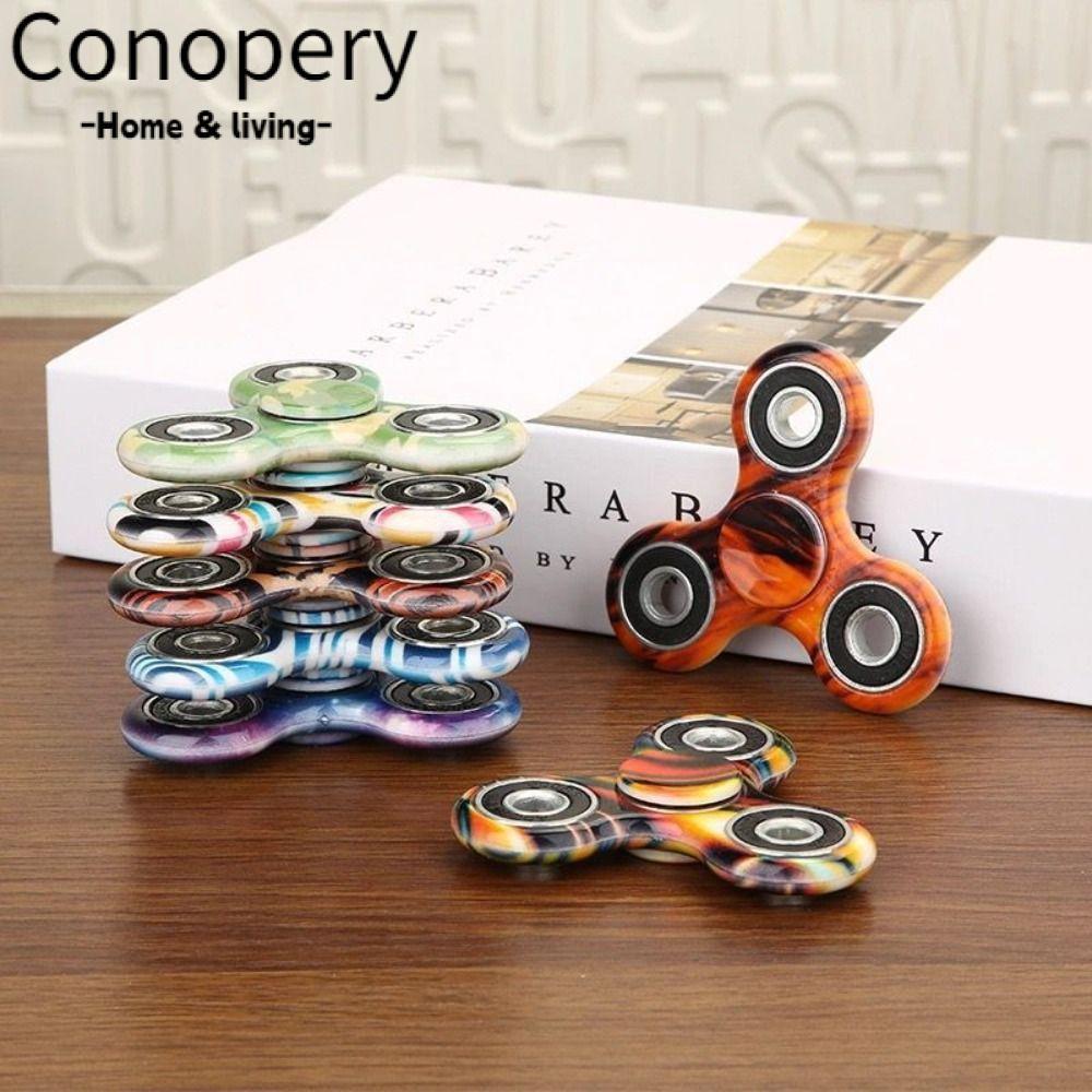 CONOPERY EDC Fidget Spinner, Màu Mạ PVC Cầu Vồng Spinner, Thú Vị Giải Nén Chống Lo Âu Ngón Tay Spinn