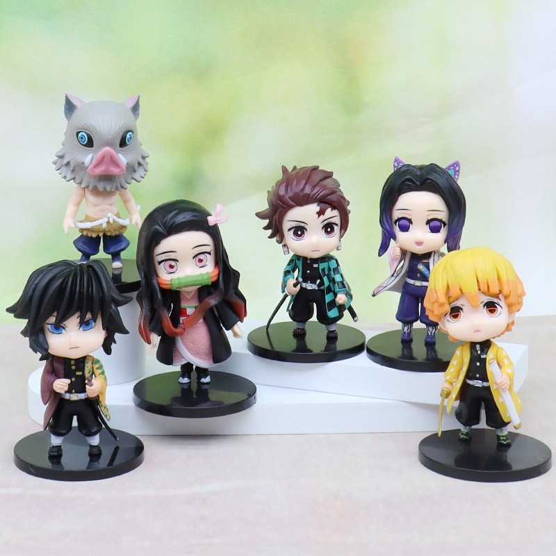 nendoroid 10cm  Mô hình Tanjiro Nezuko Zenitsu Inosuke Shinobu Giyu - Kimetsu no Yaiba chibi