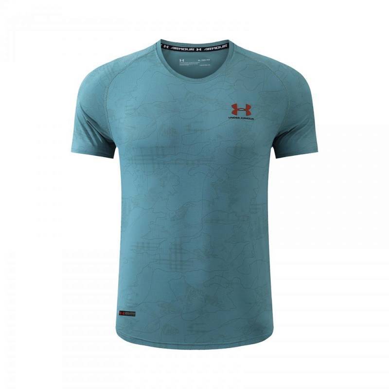 New UA Sports Short-Sleeved T-shirt Summer Men's Fitness Training Running Quick-Drying Breathable Ca