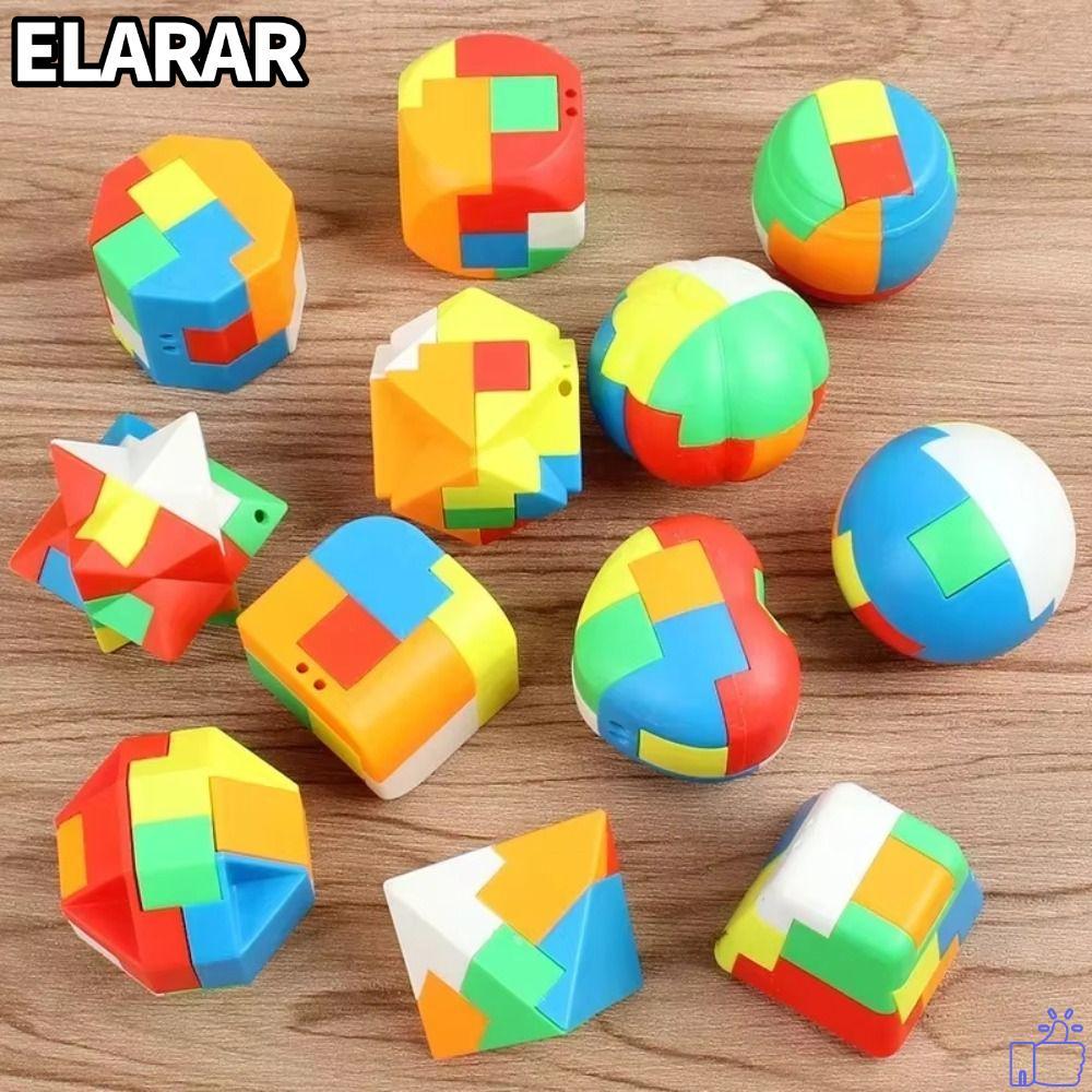 ELARA‌R Luban Puzzle Magic, Brain Teaser Game Antistress Puzzle Luban Lock, Bộ khóa Luban bằng nhựa 
