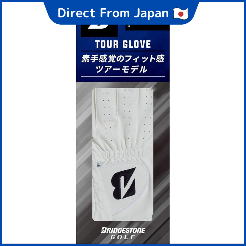 BRIDGESTONE Golf Glove TOUR GLOVE GLG12 Short Spec Men's White 24cm