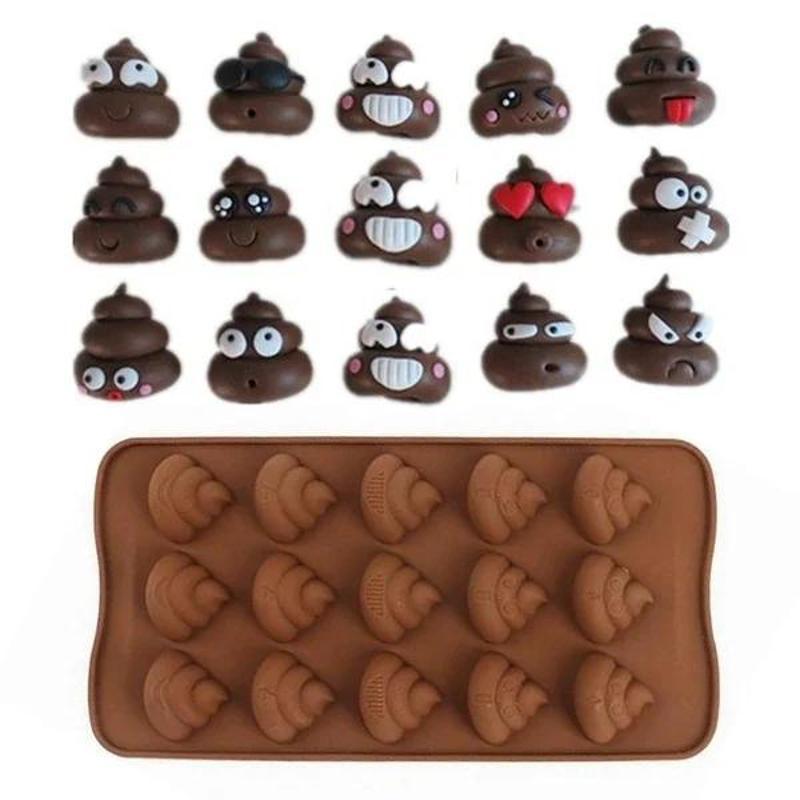 1 Cái 3D Poo Faeces Shit Hình Socola Kẹo Jello Khuôn Silicon Khuôn Bánh Dụng Cụ Máy Nướng Bán Buôn