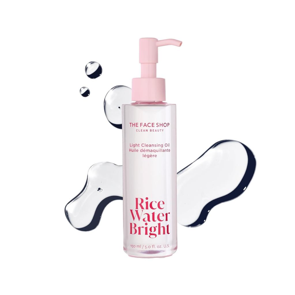 The Face Shop Rice Water Bright Light Facial Cleaning Oil, Tẩy trang hàng ngày, Sữa rửa mặt thuần ch