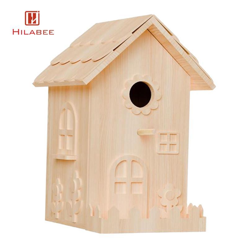 DIY Bird House Kit Resting Place Finches Hut Cardinals Kids Wood Craft Kit