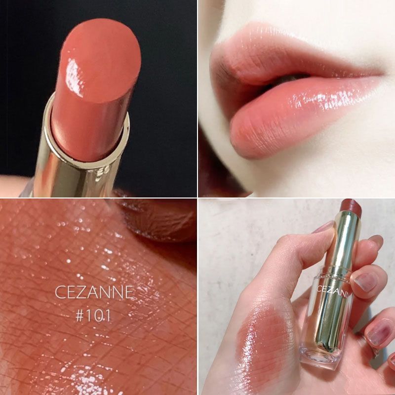 Nhật Bản CEZANNE CEZANNE Son Môi Vàng Ống 101 Ống Trắng 105 Độ Ẩm Cao Dưỡng Ẩm Matte Lip Glazing Vàn