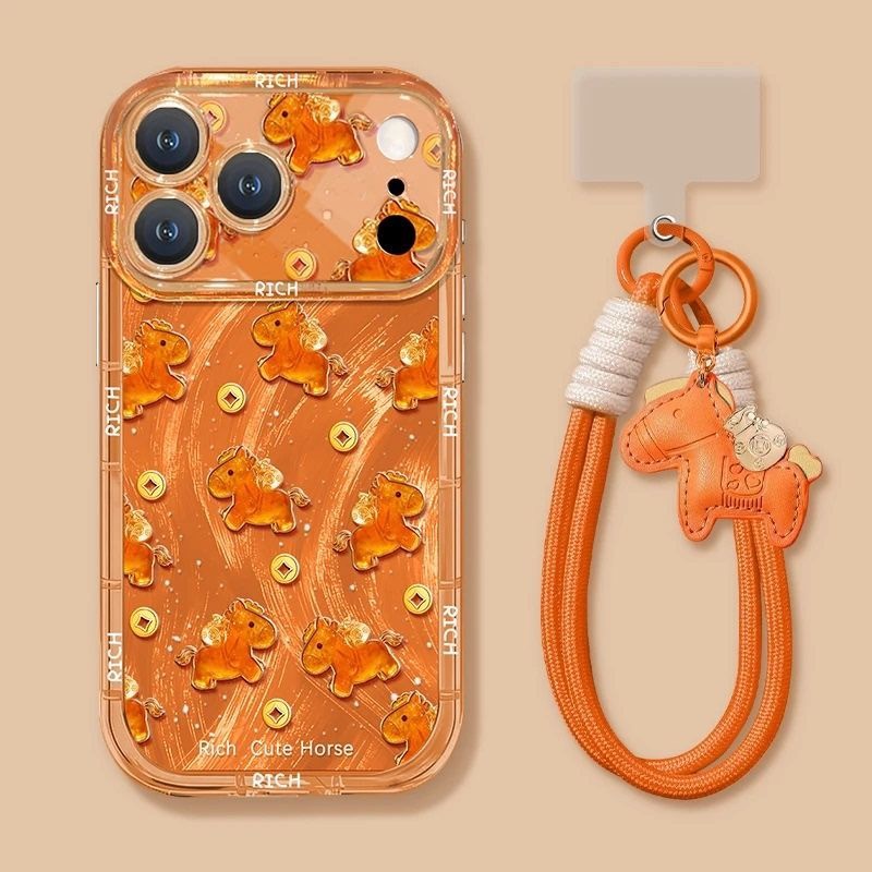 Gold Coin Pony Rope iPhone 17 pro max 17air 16 pro max 15 pro max 14 pro max 13 pro max 12 pro max 1