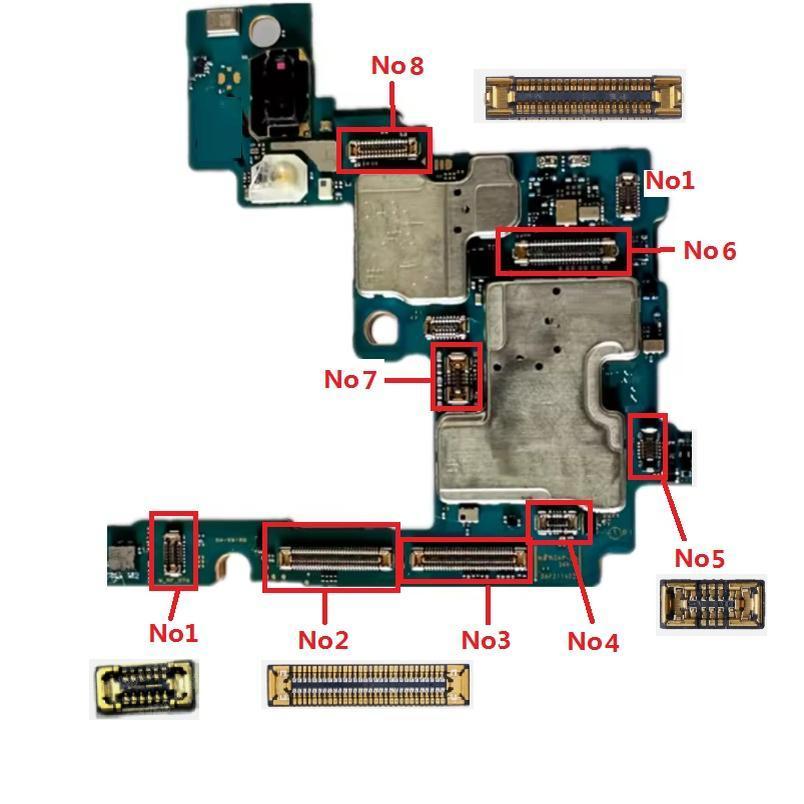 2X Pin NFC Màn Hình LCD Sạc USB Chính Flex Camera FPC Kết Nối onBoard Cho Samsung S23 Ultra, S23U, S