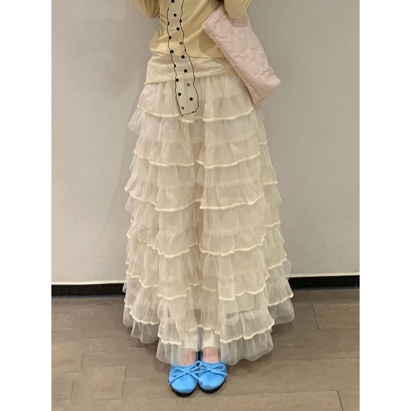 Váy nữ gỗ Amoy House style ballet puff mới lạ cho mùa xuân