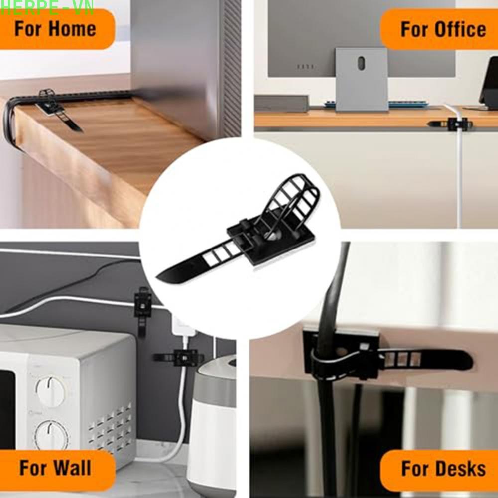 [HERPEVN]Adjustable Cable Ties for Power Cord and USB Cable Management at For Home Office[Ready stoc