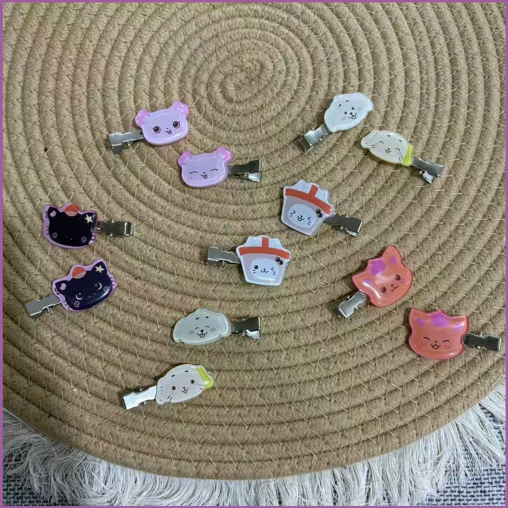 Kẹp tóc nhựa hình mèo đáng yêu phong cách trà sữa - WISHCAT NCT