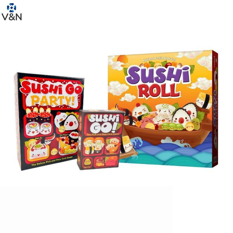 (V & N) 1 Hộp Trò Chơi Thẻ Vui Nhộn Sushi Go Family Gathering Board Thẻ Trò Chơi Sushi Go Party Card