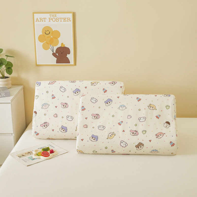 Vỏ Gối Cao Su Trẻ Em Cotton Nguyên Chất 44x27 Vỏ Gối Cao Su Cho Bé 30x50 Vỏ Gối 40x60 Cotton Trẻ Em 