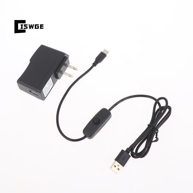 [CISWGE] 1 / 2 / 3 Cáp Nối Dài USB C Cho Raspberry Pi 3 4 Power USB Male Sang Type C Male Có Bật / T