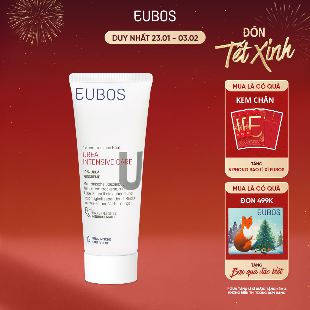 [LIVE] Kem Dưỡng Da Chân EUBOS Giúp Giảm Nứt Gót, Dưỡng Da Mềm Mịn và Thô Ráp 100ML Giảm Tình Trạng 