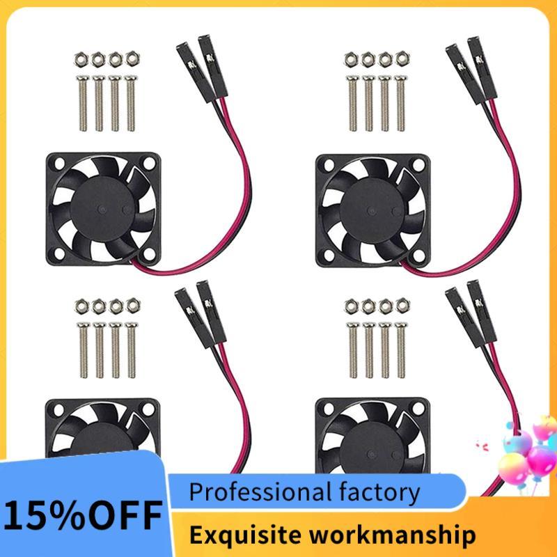 4 Quạt Làm Mát CPU Không Chổi Than Tản Nhiệt Tản Nhiệt 3.3V 5V Cho Raspberry Pi4 Pi3 B +, Pi 3, Pi 2