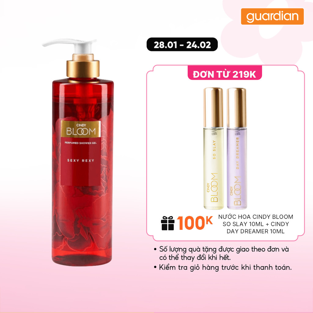 Sữa Tắm Nước Hoa Hương Gợi Cảm, Quyến Rũ Cindy Bloom Sexy Rexy 640gr