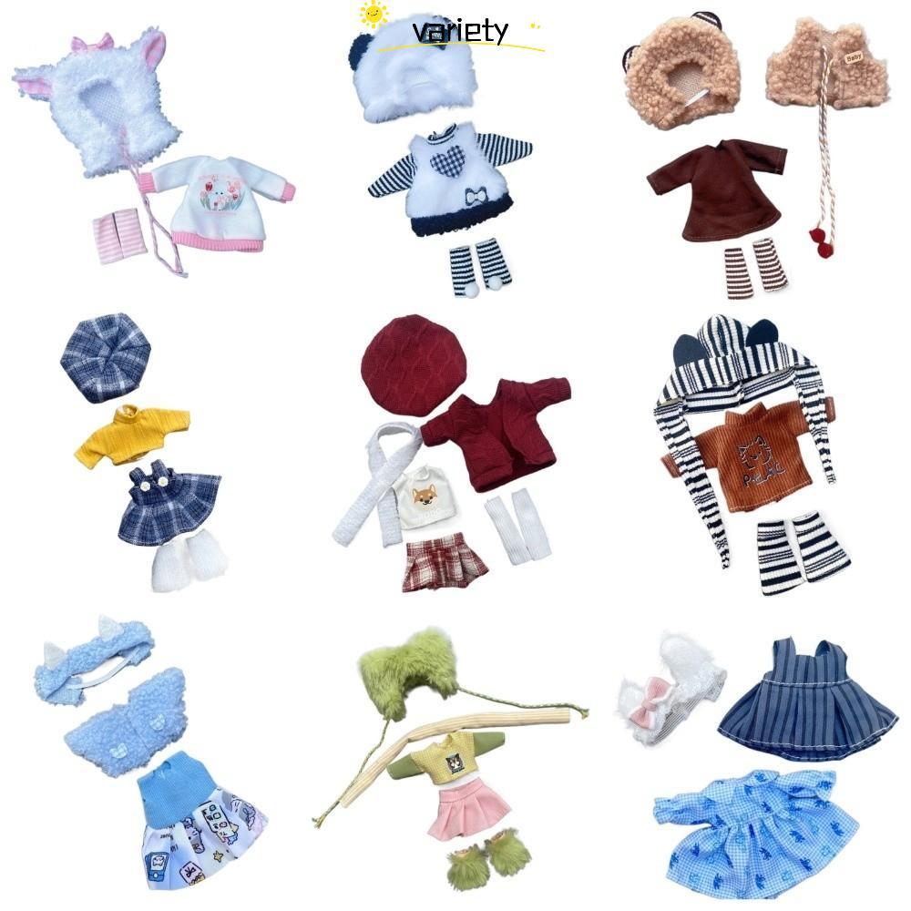 Bộ trang phục búp bê đa dạng, có mũ áo len 1 / 8 1 / 12 Quần áo búp bê BJD, Quần áo thay đổi thường 