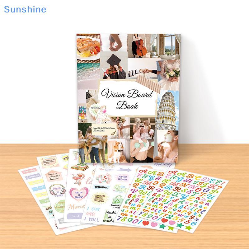 Sun 1100 + Vision Board Book, Vision Board Supplies For Women, Vision Board Clip Art Book, Vision Bo